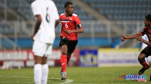 Photo: Trinidad and Tobago captain and midfielder Jaheim Marshall (centre) wheels away after his goal against Panama during TTFA U-15 Invitational action at the Ato Boldon Stadium, Couva on 17 July 2019. (Copyright Allan V Crane/CA-images/Wired868)