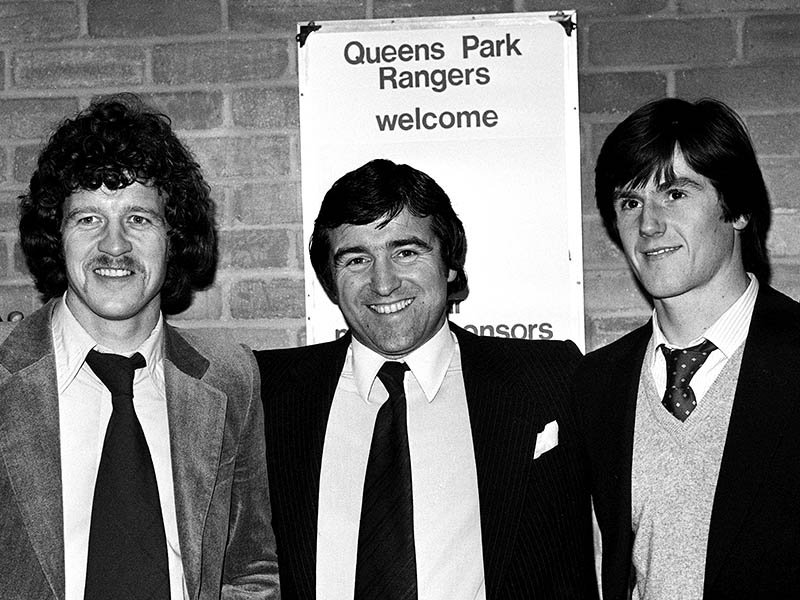 Terry Venables, Mike Flanagan, and Terry Fenwick at Queens Park Rangers