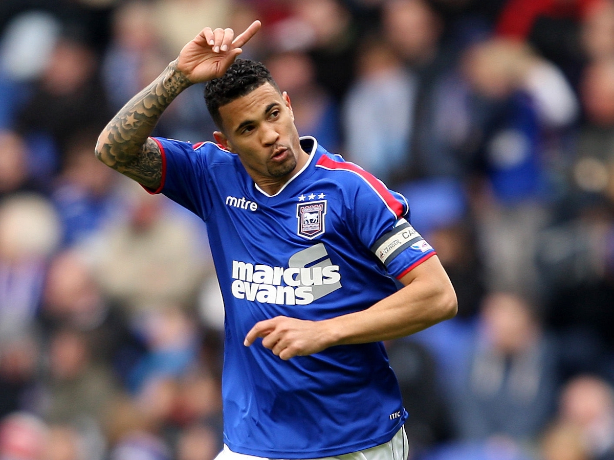 Ipswich Town's Carlos Edwards celebrates scoring his sides first goal against Birmingham City at Portman Road, Ipswich, Suffolk, England on April 27th 2013. (Photo by Stephen Pond - PA Images via Getty Images)