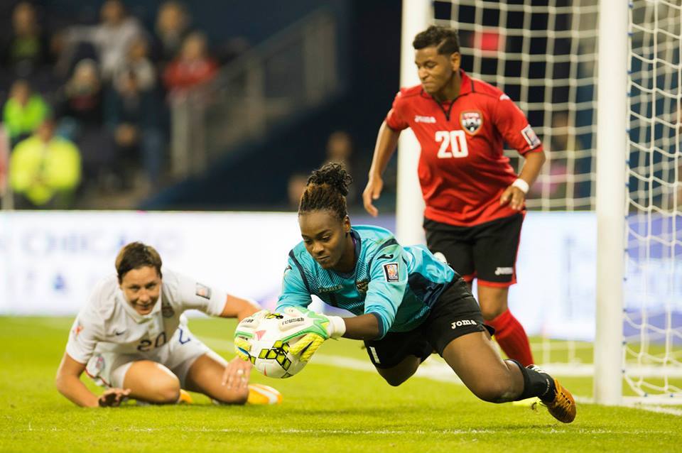 Kimika Forbes vs USA at the 2014 CONCACAF Women's Championship