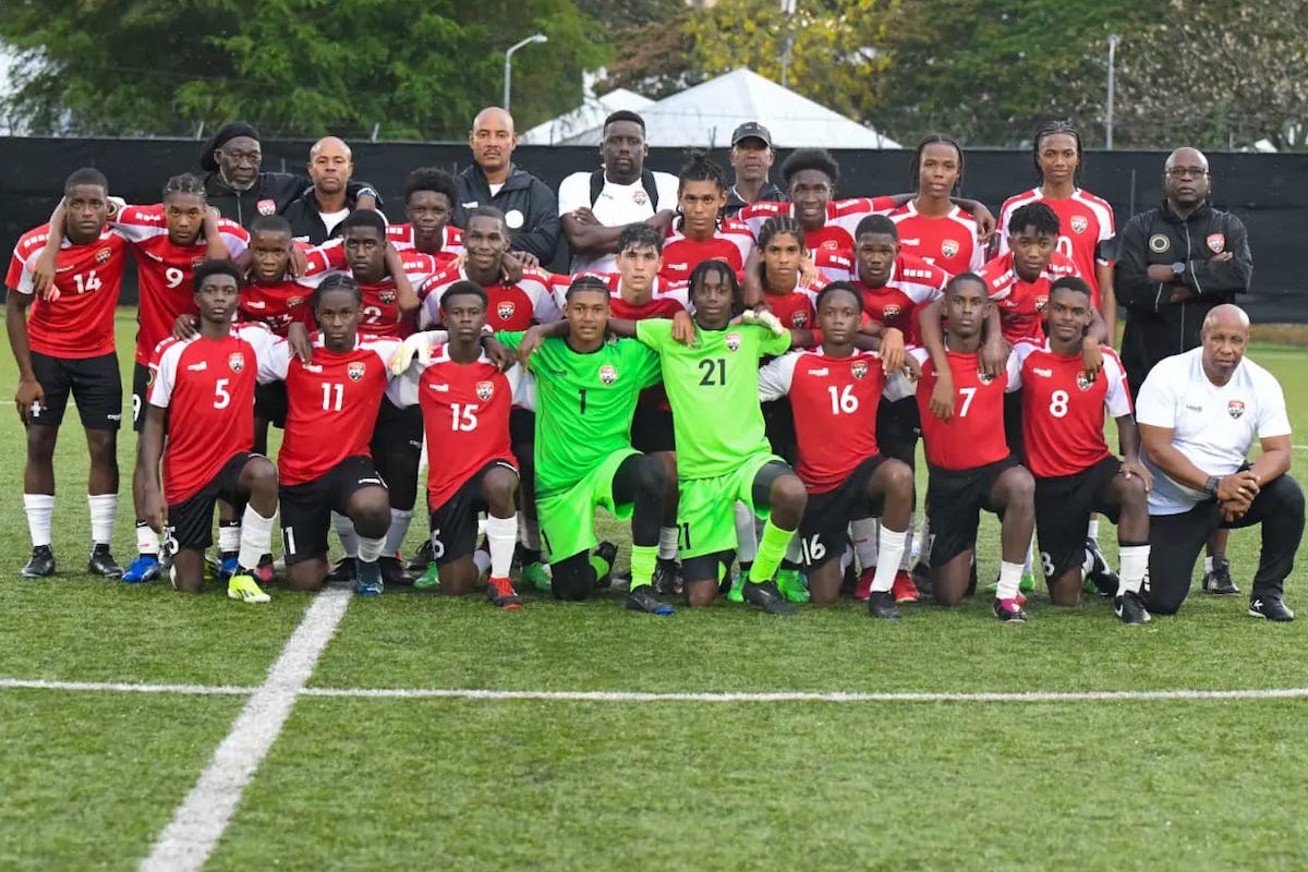 Trinidad and Tobago U-17 players and technical staff