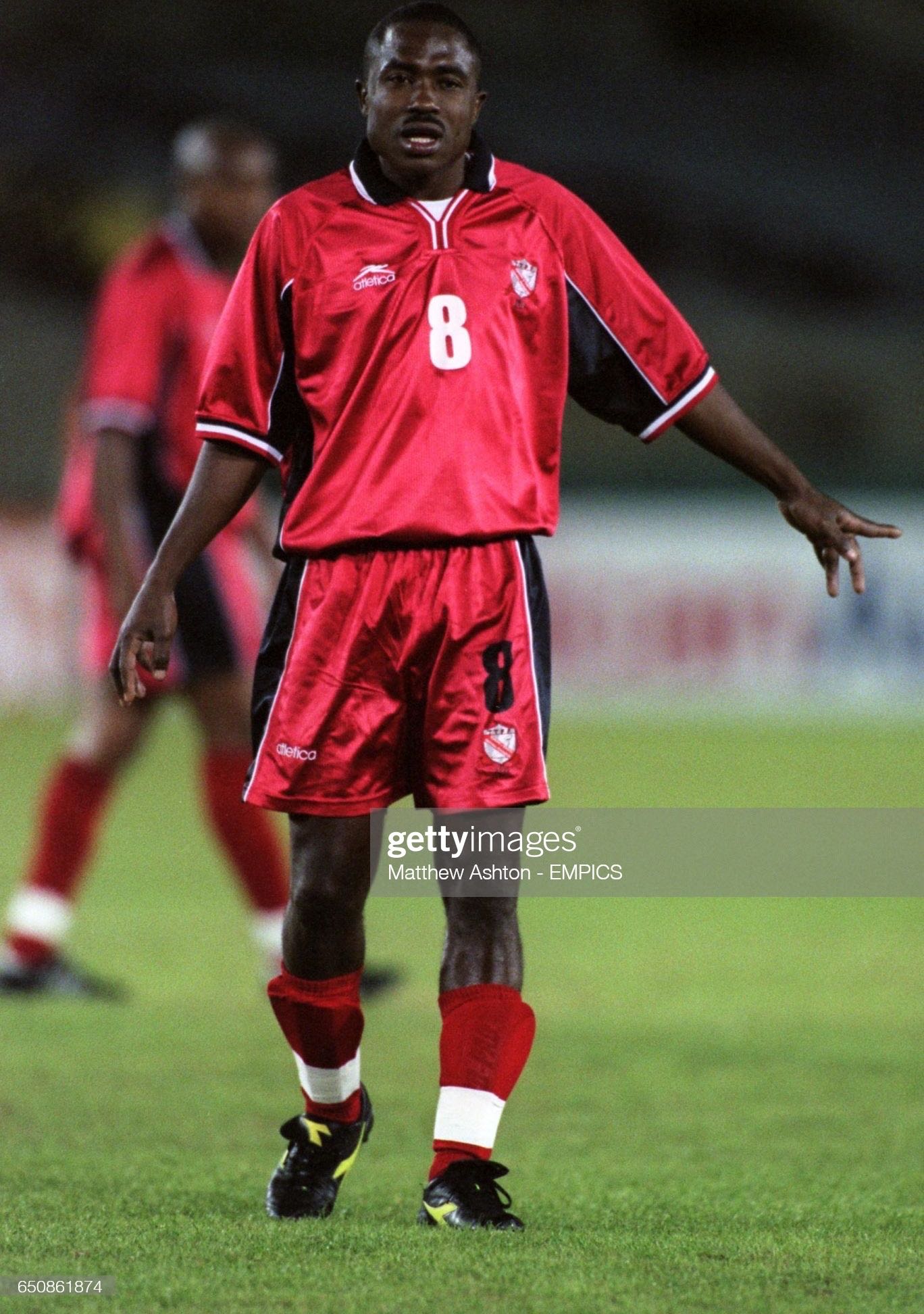 Trinidad and Tobago's Angus Eve (Photo by Matthew Ashton/EMPICS via Getty Images) - CONCACAF Gold Cup 2000 - Semi Final - Trinidad and Tobago v Canada