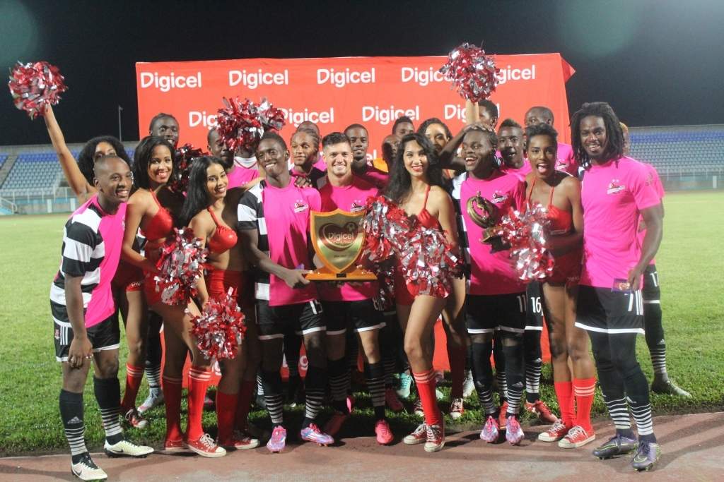 Victorious: Central FC lift another trophy, this time as Digicel Charity Shield champions.