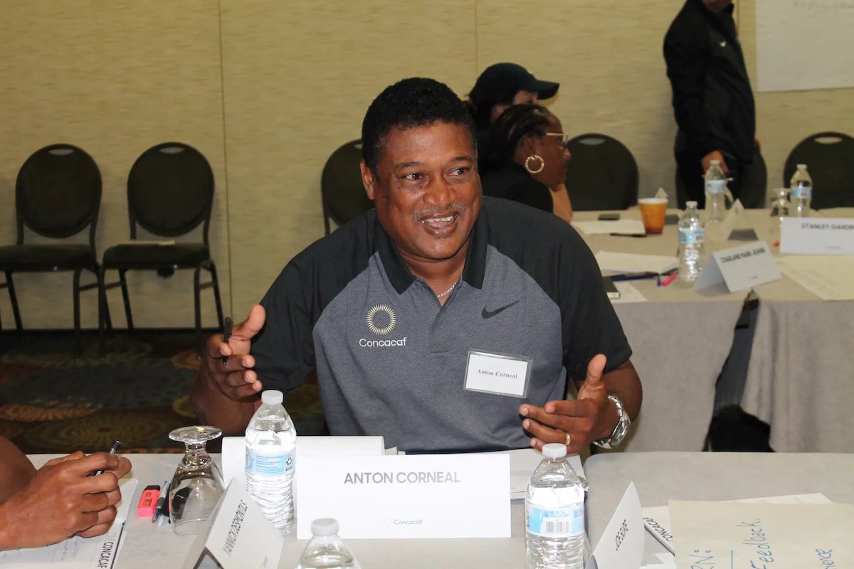 Anton Corneal attending a Concacaf Coaching Education course in Sunrise, Florida in February 2019.