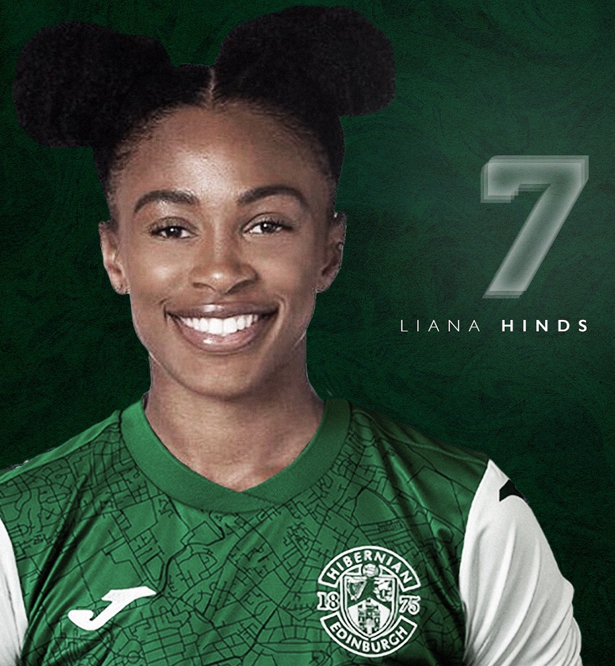 Liana Hinds will wear the number 7️⃣ shirt