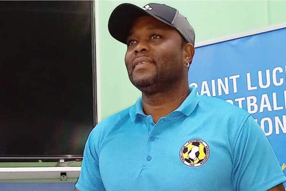 Former Trinidad and Tobago forward and current St. Lucia Men's Head Coach, Stern John