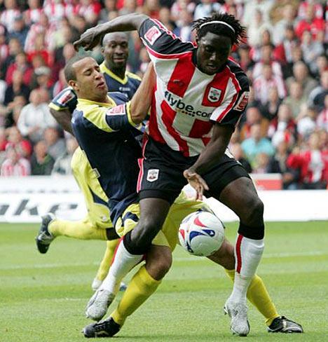 Kenwyne Jones in action for his former club Southampton