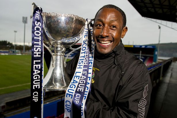 Russell Latapy with Scottish League Cup