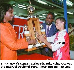 Carlos Edwards in his St Anthonys College days.