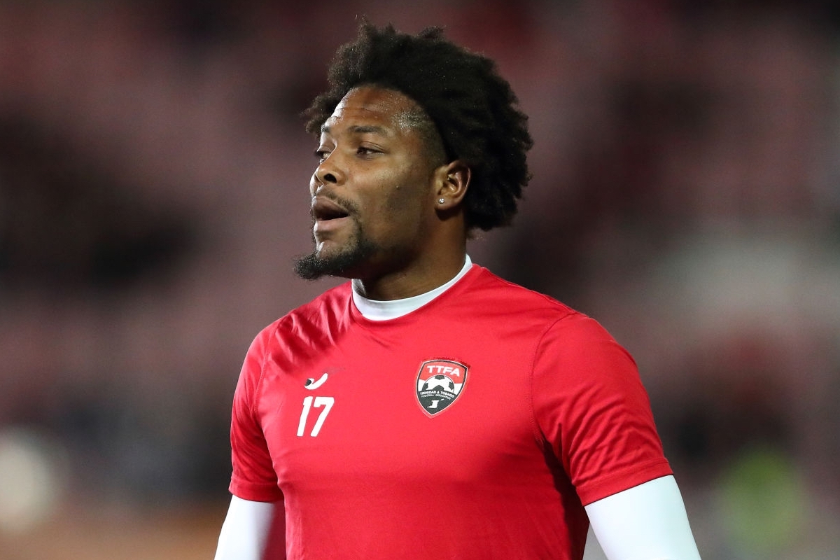 Mekeil Williams of Trinidad and Tobago during the International Friendly between Wales and Trinidad and Tobago at Racecourse Ground on March 20, 2019 in Wrexham, Wales. (Photo by James Williamson - AMA/Getty Images)