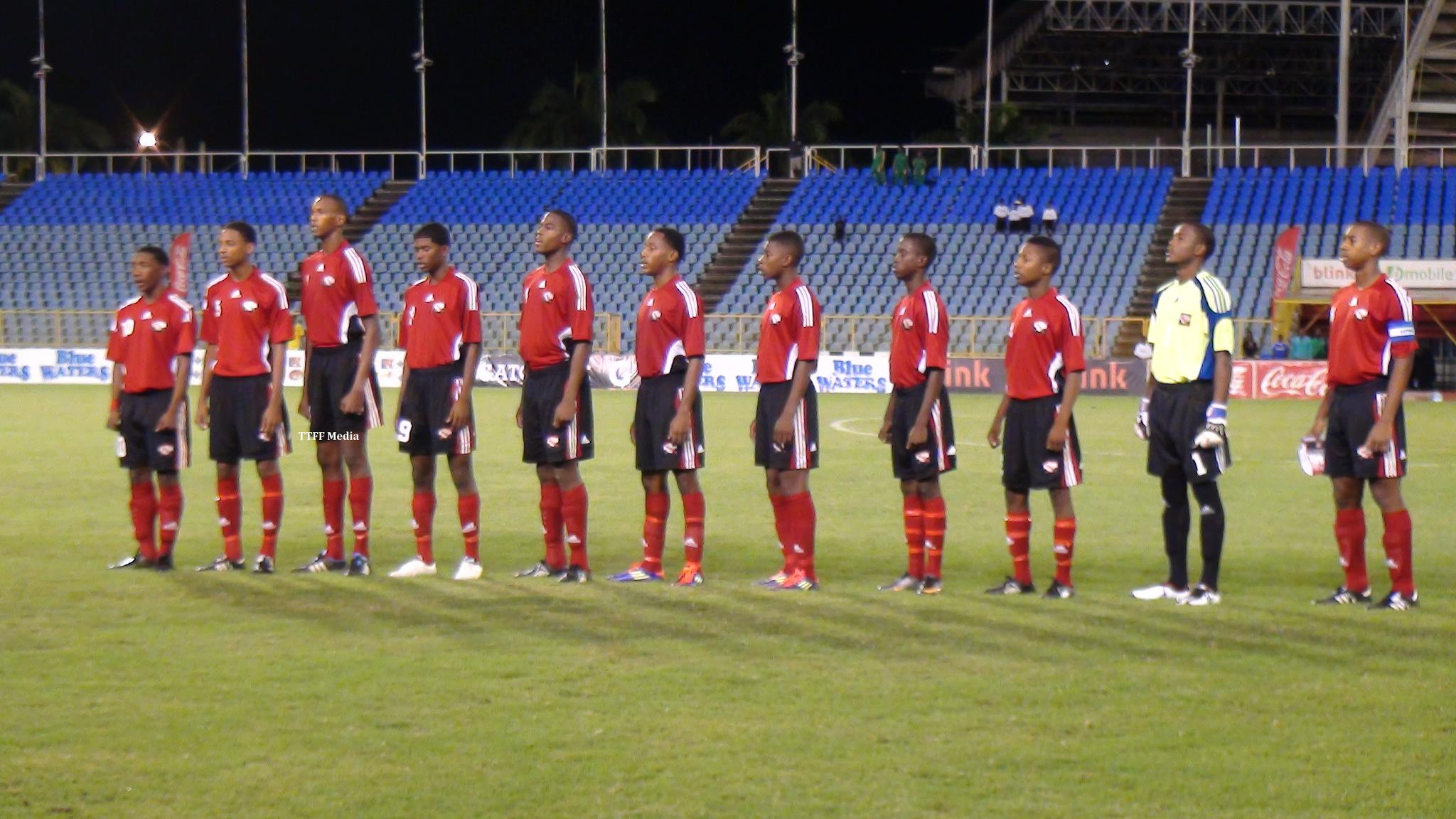 T&T U-17 line-up before match (TTFF Media)....