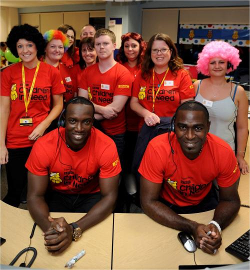 Dwight Yorke and Andy Cole (BBC Children in Need 2011)